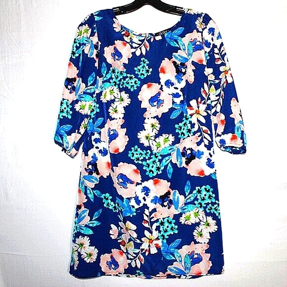 BeBop Floral Shift Dress – Size S, Boho Spring & Summer Style, Wedding Guest Rea